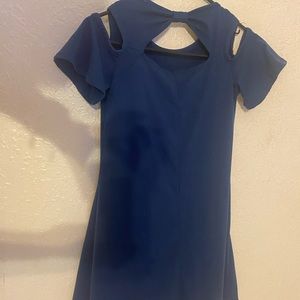 Cold shoulder short sleeve dress